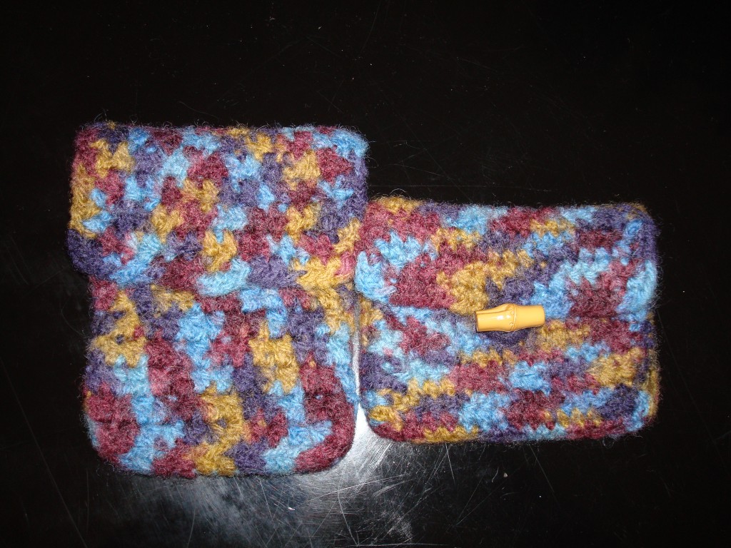 crocheted felted purses