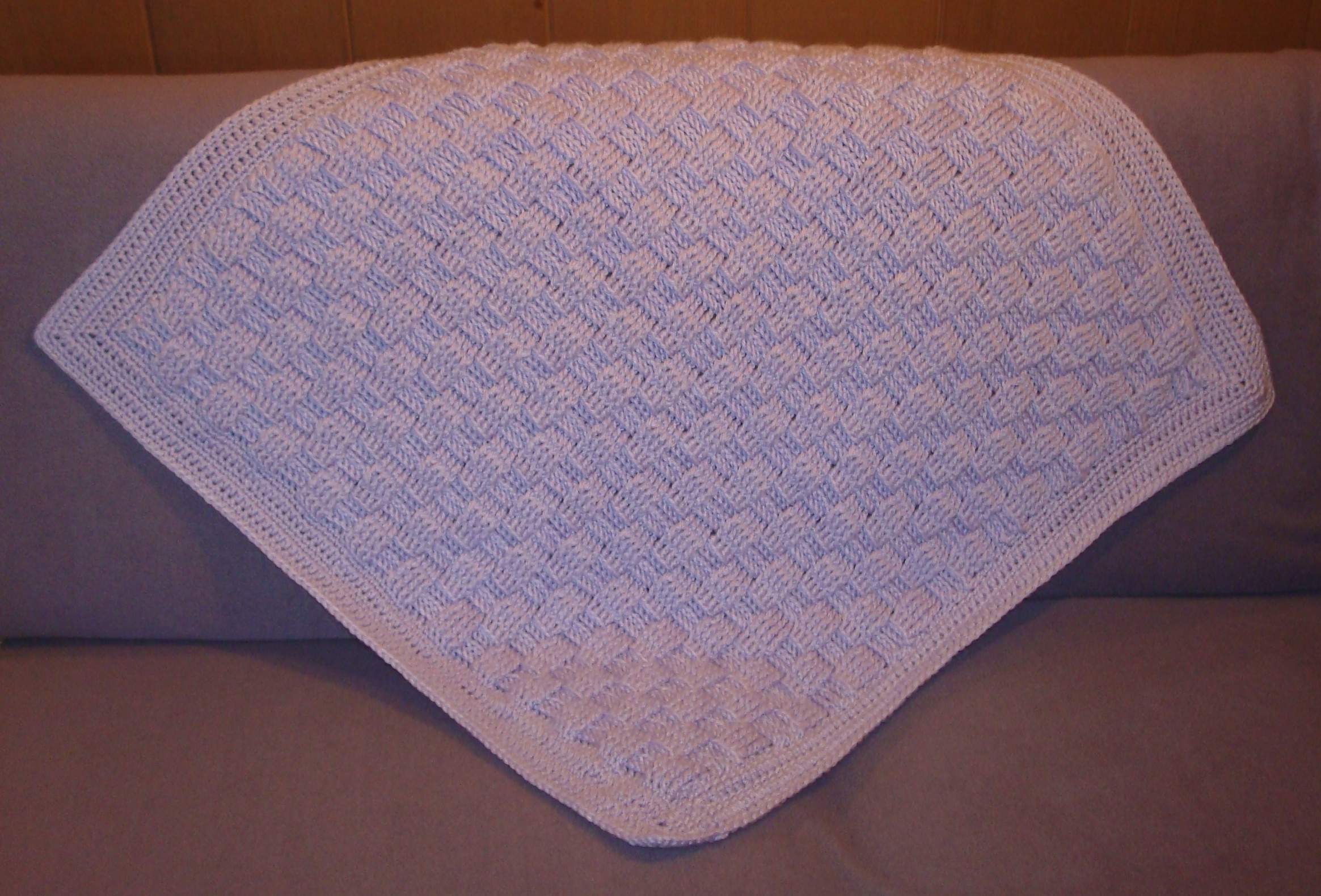 basket weave baby blanket