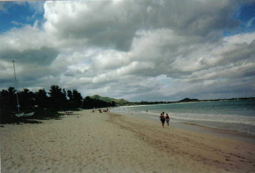 Kailua Beach with Mokapu penninsula in the background