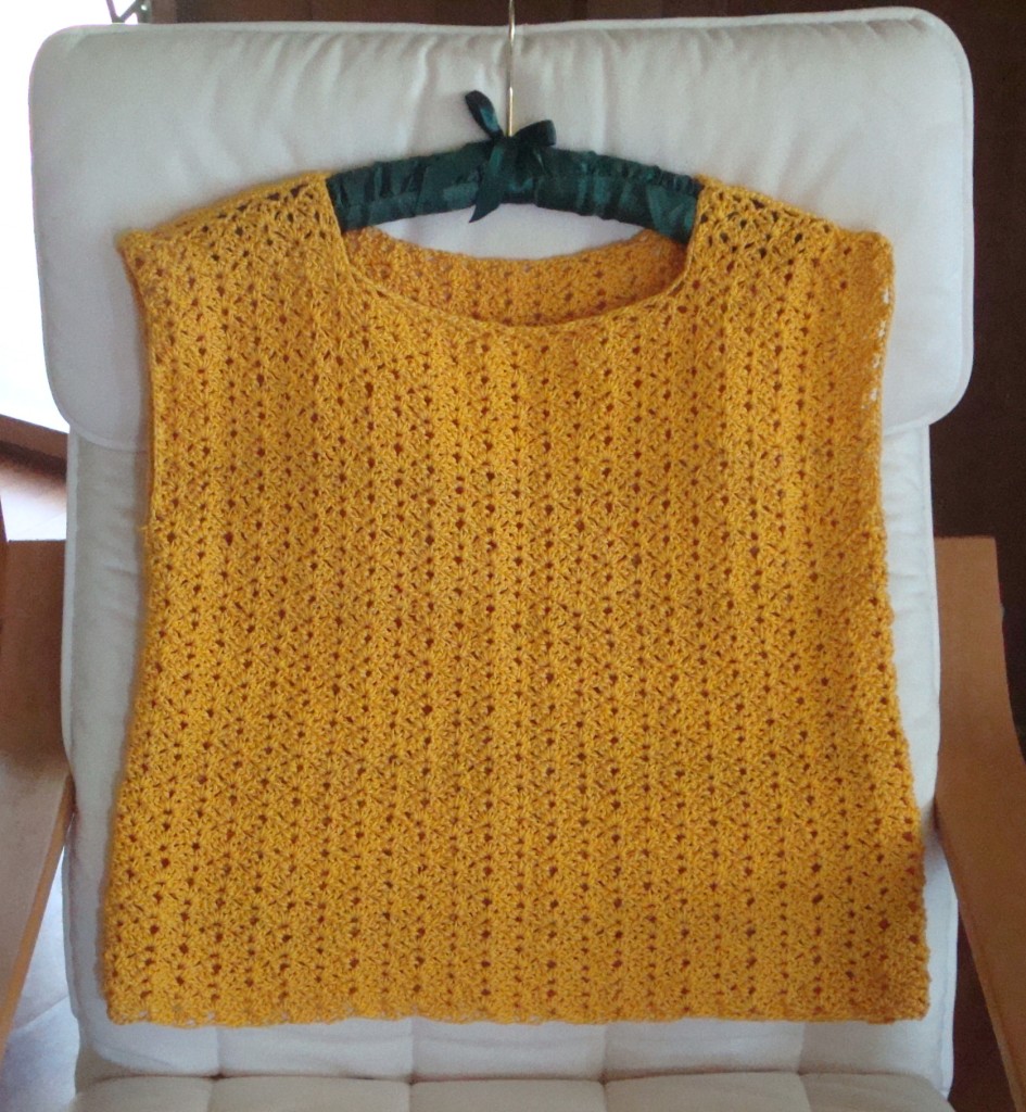 My crochet summer top is ready to wear!